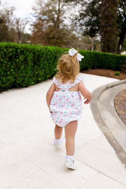 Pink Paradise Organic Muslin Bubble Romper-Rogue Magnolia Custom Designs