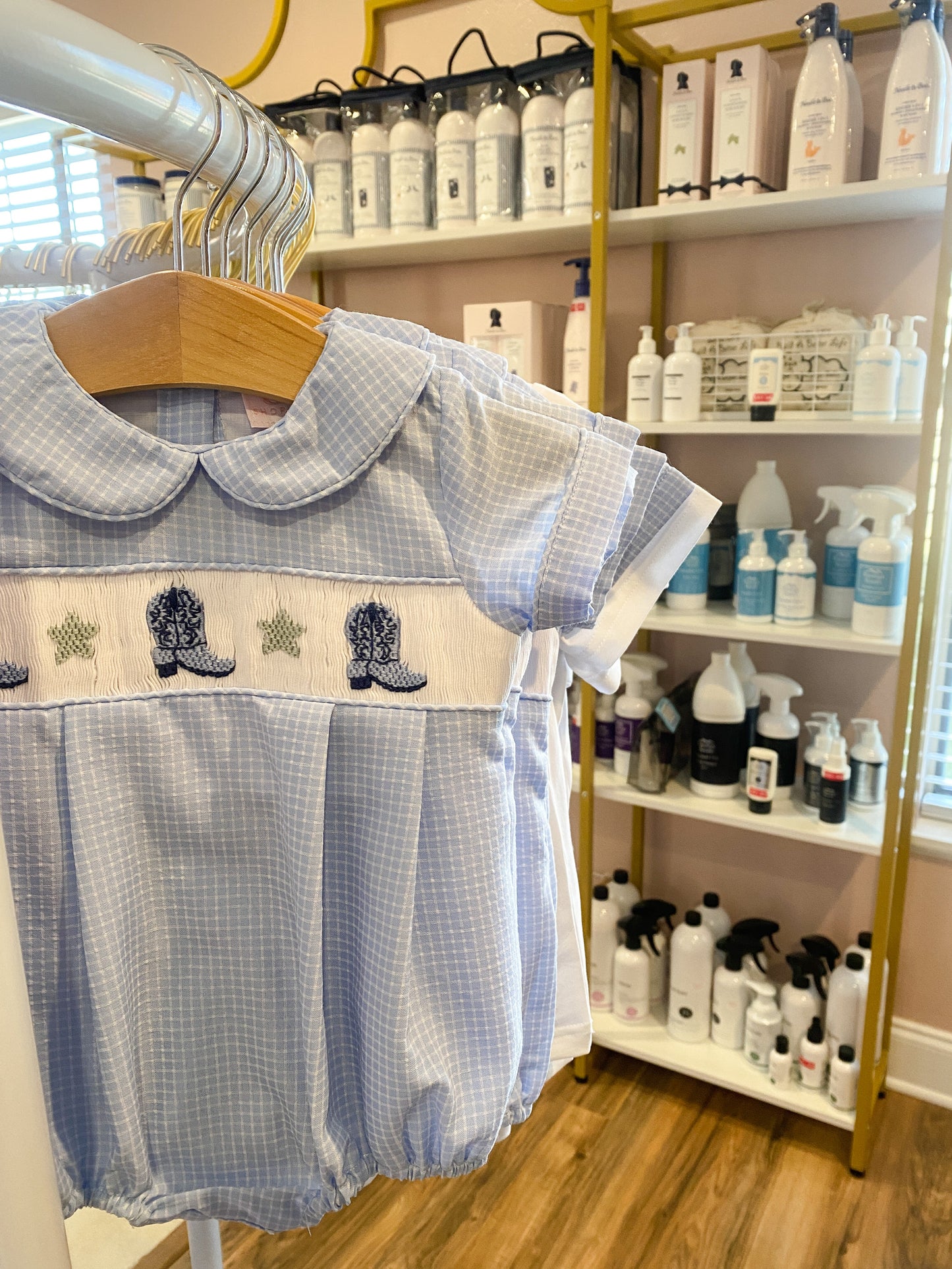 Boogie Bubble– Smocked Cowboy Boot Bubble