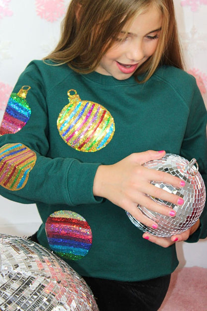 Ornaments Tween Christmas Sweatshirt