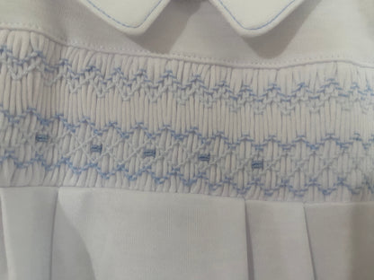 Magnolia Baby Smocked Footie - Blue