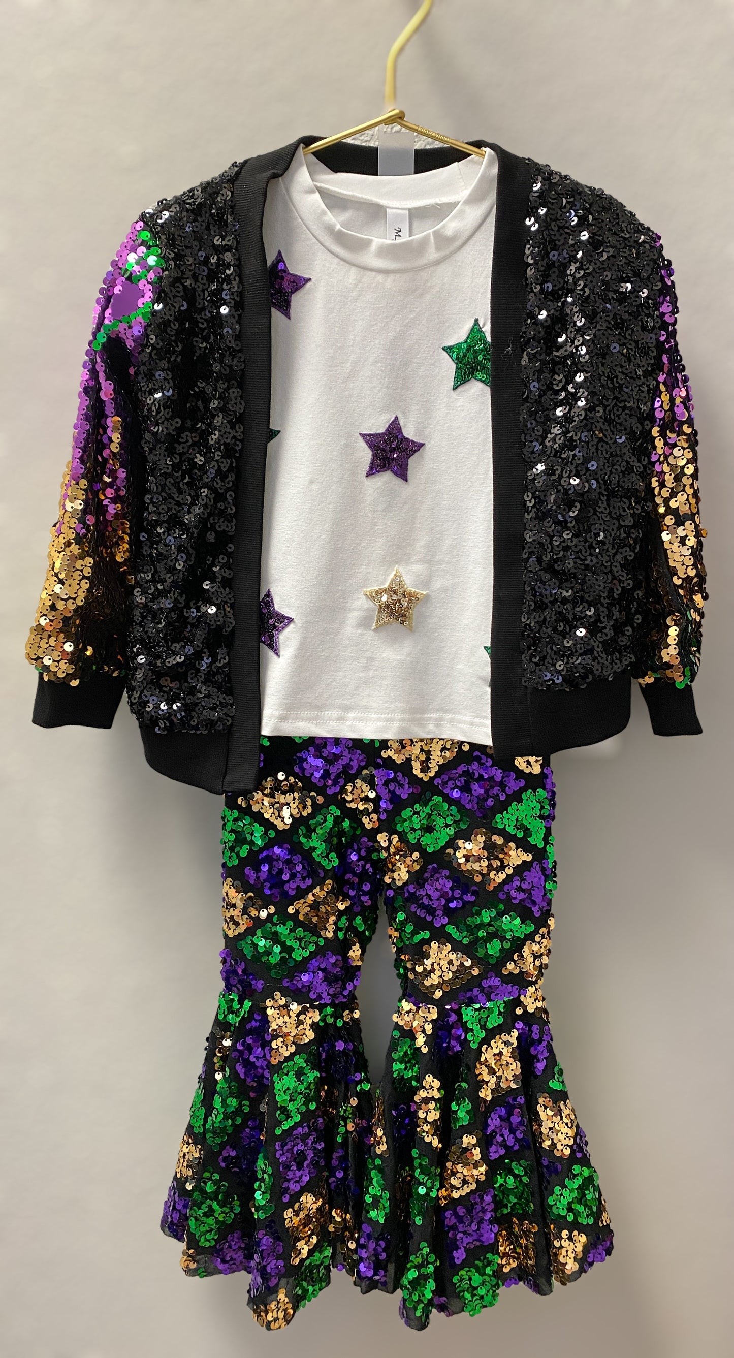 MARDI GRAS 3D STAR MARDI GRAS SHORT SLEEVE T-SHIRT
