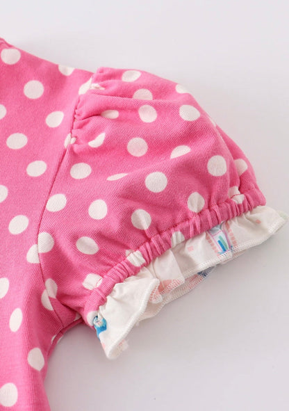 Platinum Balcony Pink Dot Dress– Girls Boutique Ruffle Dress