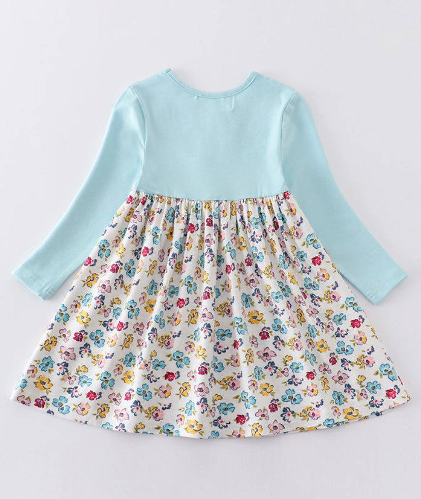 Platinum Mint Floral Dress – Girls Boutique Outfit