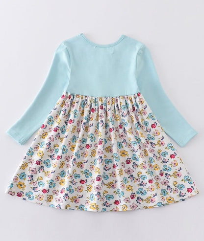 Platinum Mint Floral Dress – Girls Boutique Outfit