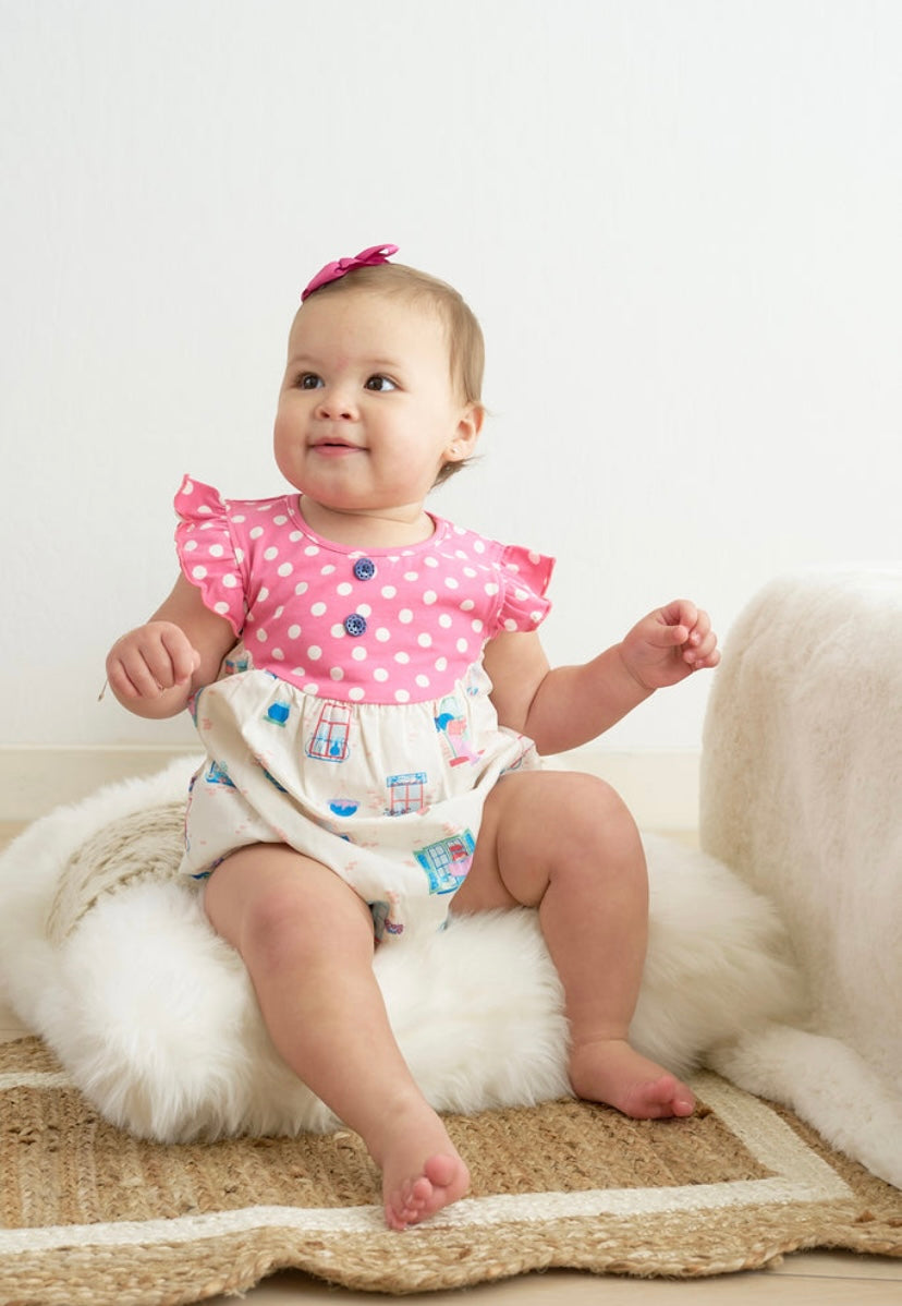 Platinum Balcony Bubble– Baby Girl Ruffle Bubble Outfit