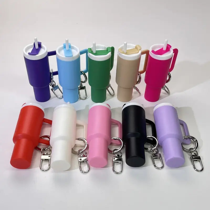 Mini Tumbler Lip Balm Holder – Personalizable Keychain Accessory-Rogue Magnolia Custom Designs