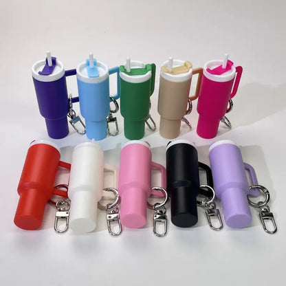 Mini Tumbler Lip Balm Holder – Personalizable Keychain Accessory-Rogue Magnolia Custom Designs