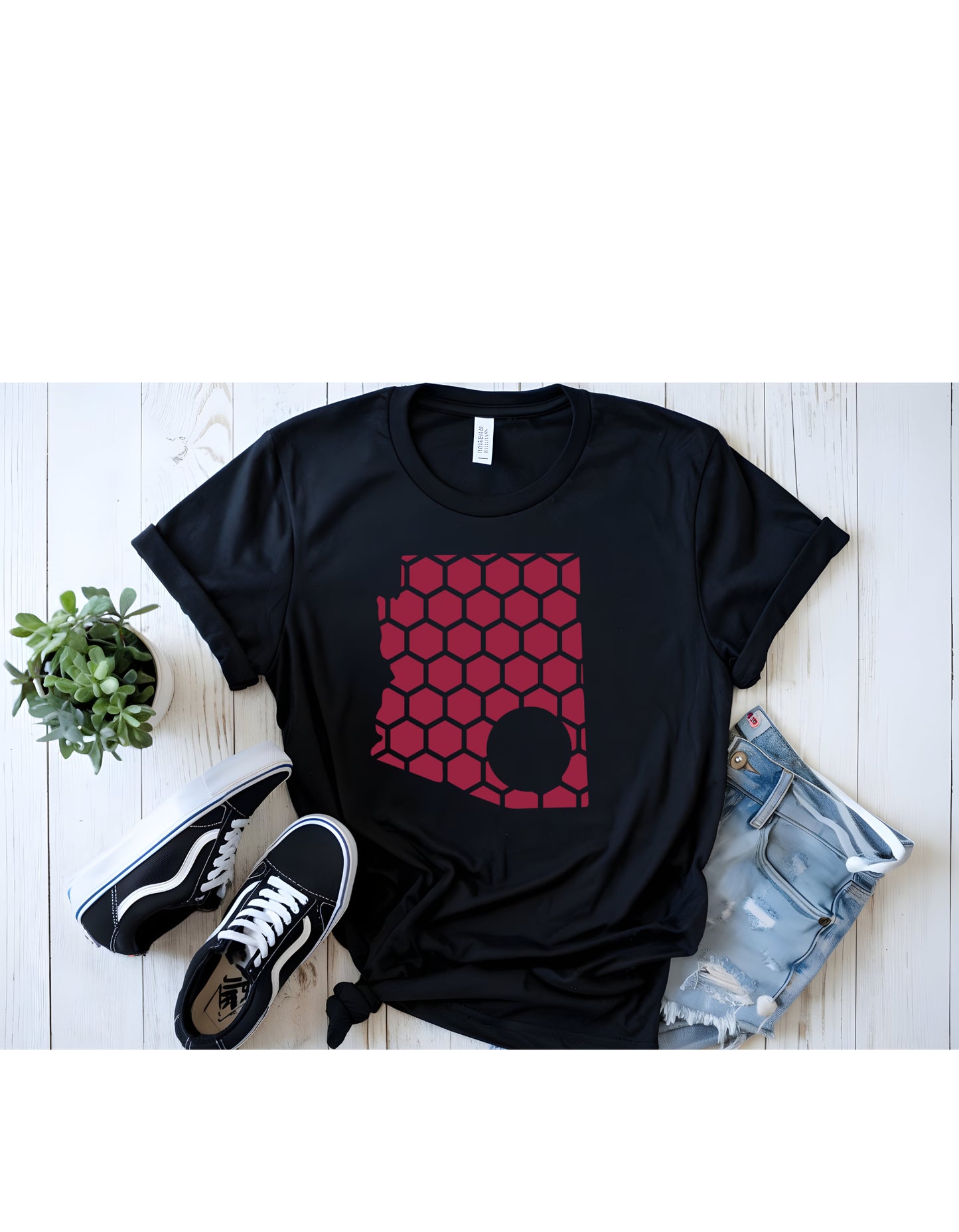 Arizona Honeycomb Crewneck T-Shirt-Rogue Magnolia Custom Designs