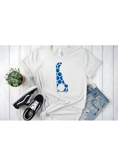 Connecticut Honeycomb Crewneck T-Shirt-Rogue Magnolia Custom Designs