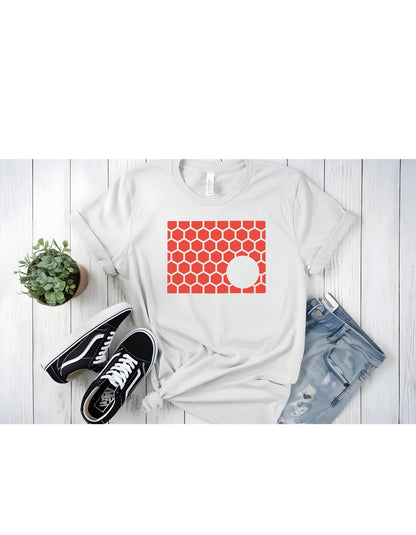 Colorado Honeycomb Crewneck T-Shirt-Rogue Magnolia Custom Designs