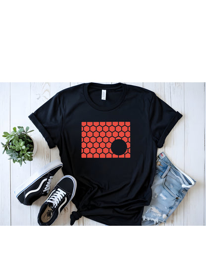 Colorado Honeycomb Crewneck T-Shirt-Rogue Magnolia Custom Designs