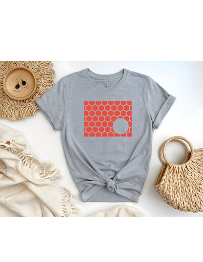 Colorado Honeycomb Crewneck T-Shirt-Rogue Magnolia Custom Designs