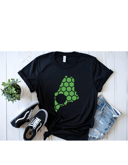 Maine Honeycomb Crewneck T-Shirt-Rogue Magnolia Custom Designs