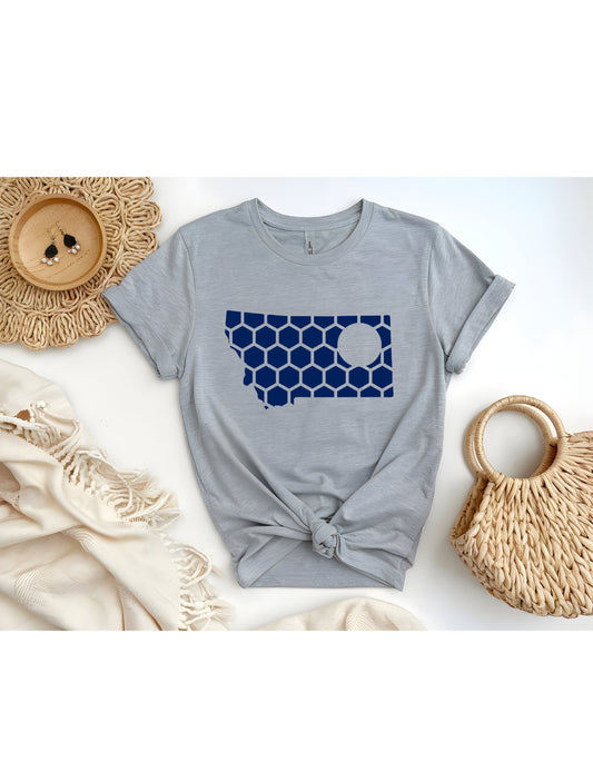 Montana Honeycomb Crewneck T-Shirt-Rogue Magnolia Custom Designs