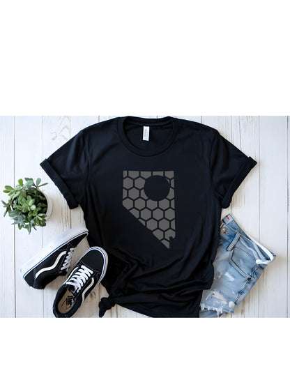 Nevada Honeycomb Crewneck T-Shirt-Rogue Magnolia Custom Designs
