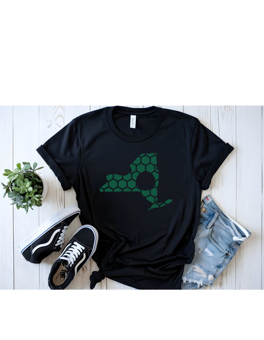 New York Honeycomb Crewneck T-Shirt-Rogue Magnolia Custom Designs