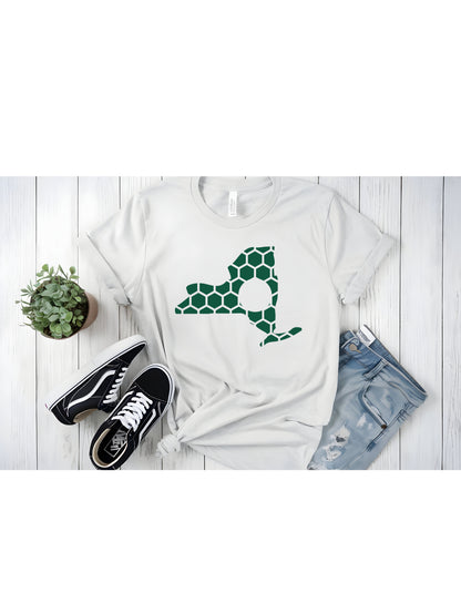 New York Honeycomb Crewneck T-Shirt-Rogue Magnolia Custom Designs