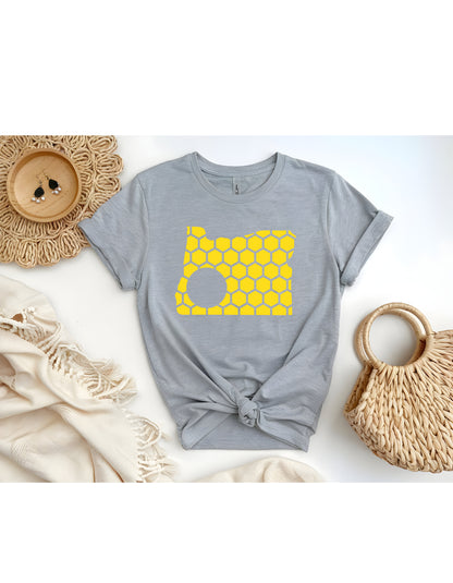 Oregon Honeycomb Crewneck T-Shirt-Rogue Magnolia Custom Designs