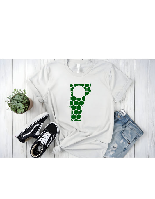 Vermont Honeycomb Crewneck T-Shirt-Rogue Magnolia Custom Designs