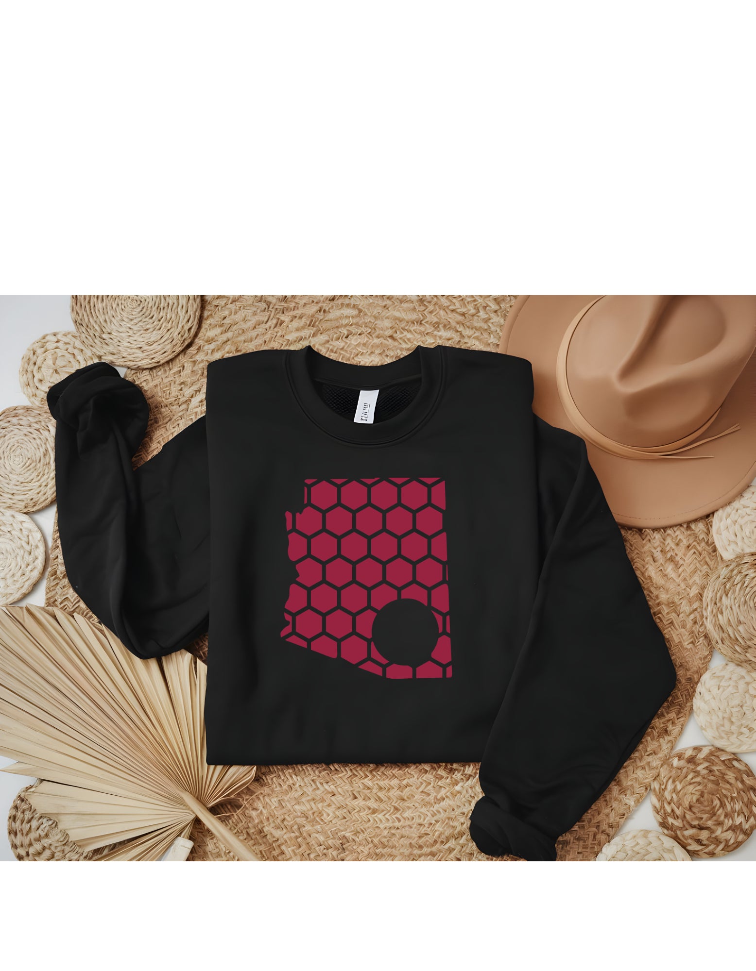 Arizona Honeycomb Monogrammed Sweatshirt-Rogue Magnolia Custom Designs