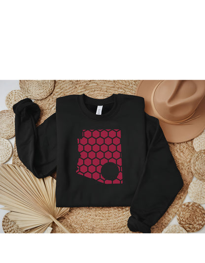 Arizona Honeycomb Monogrammed Sweatshirt-Rogue Magnolia Custom Designs