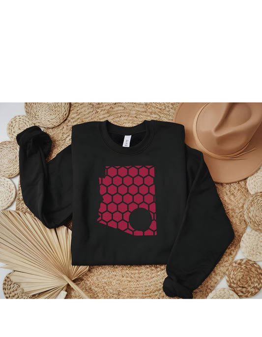 Arizona Honeycomb Monogrammed Sweatshirt-Rogue Magnolia Custom Designs
