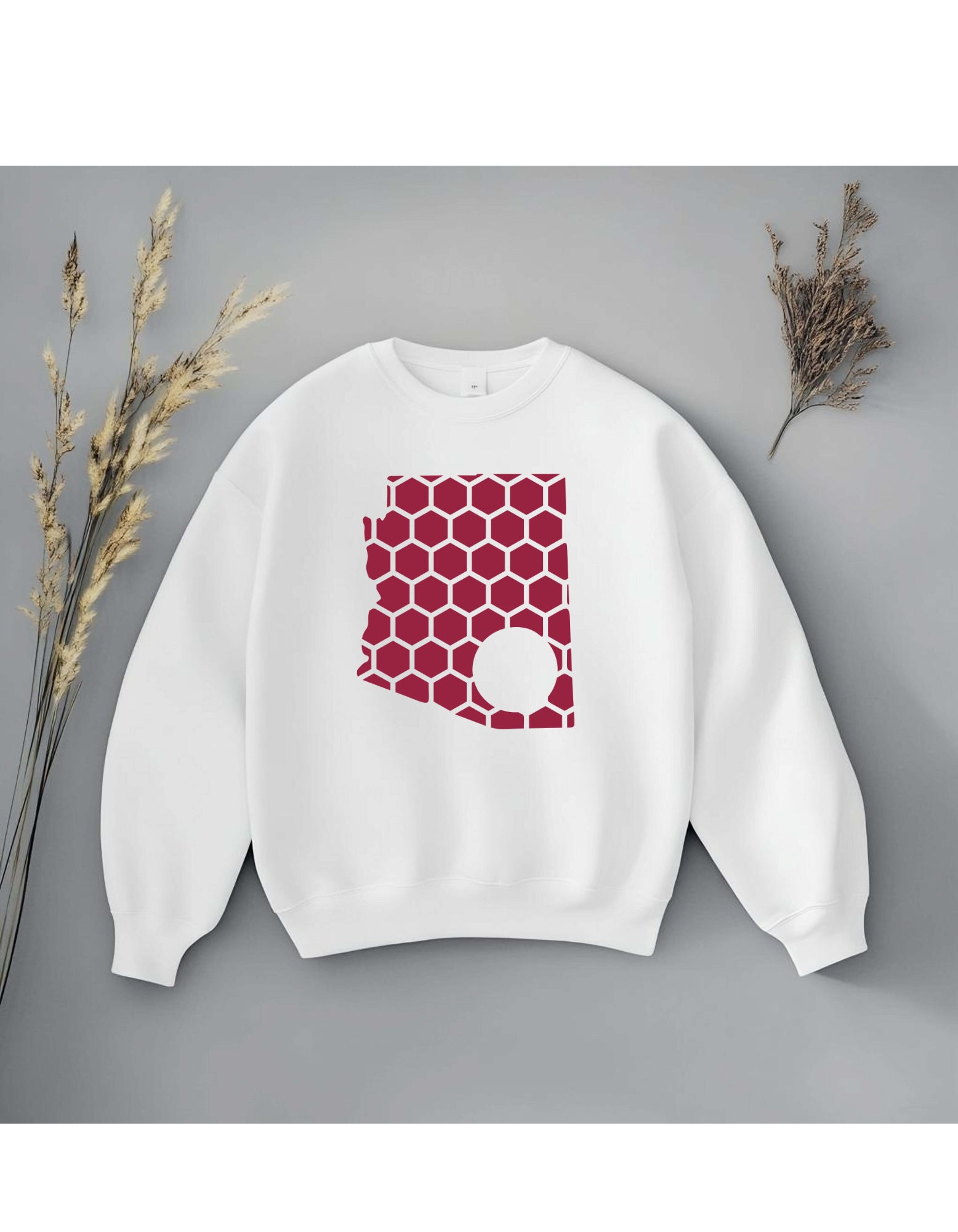 Arizona Honeycomb Monogrammed Sweatshirt-Rogue Magnolia Custom Designs