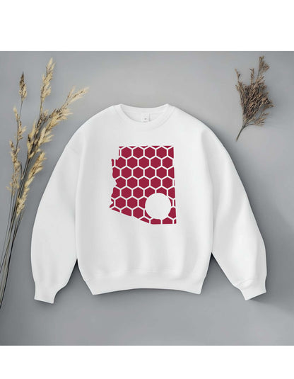 Arizona Honeycomb Monogrammed Sweatshirt-Rogue Magnolia Custom Designs