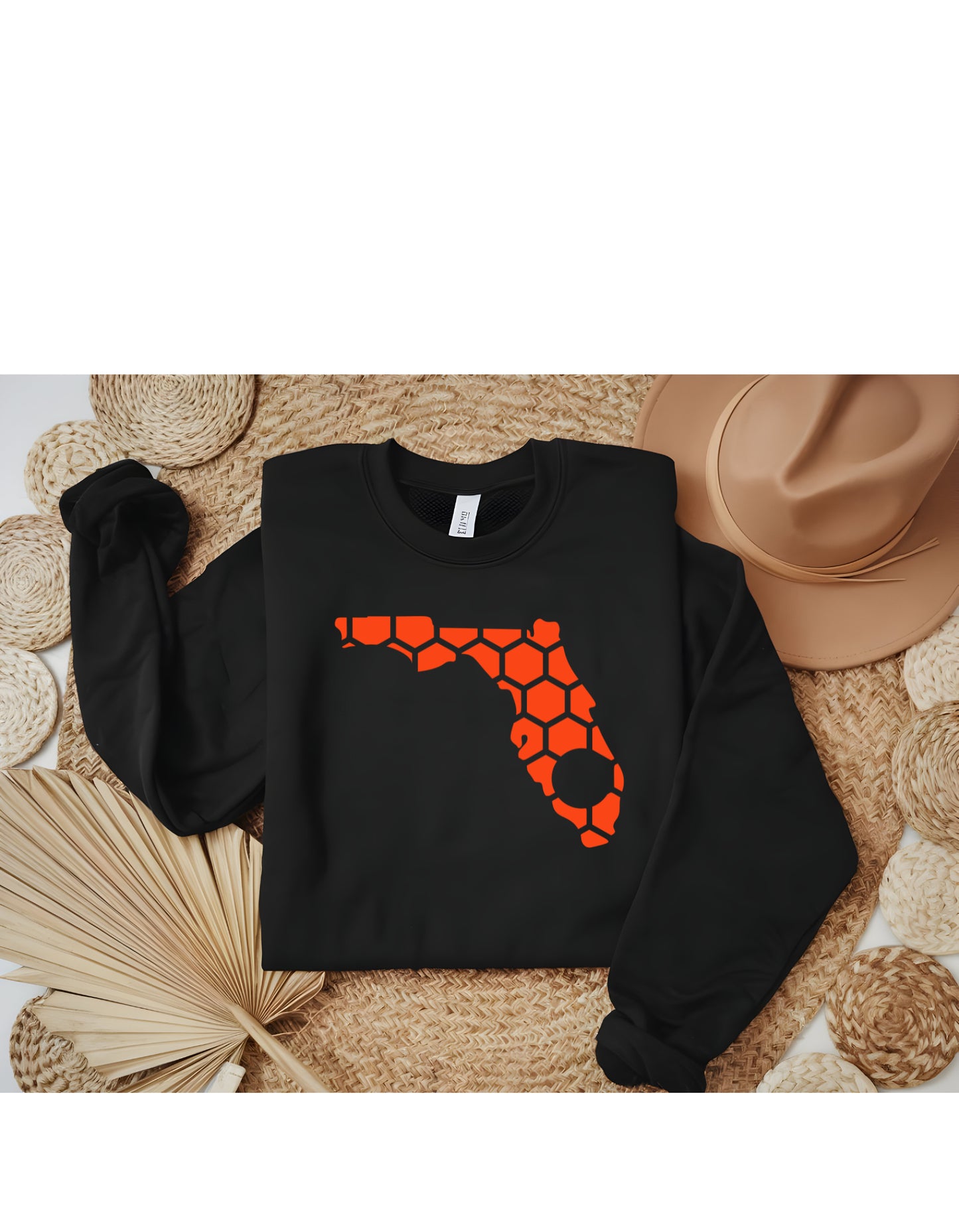 Florida Honeycomb Monogrammed Sweatshirt-Rogue Magnolia Custom Designs