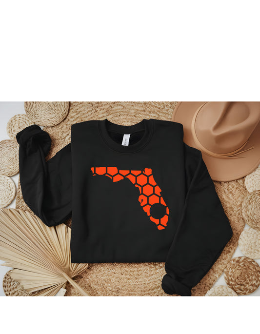 Florida Honeycomb Monogrammed Sweatshirt-Rogue Magnolia Custom Designs