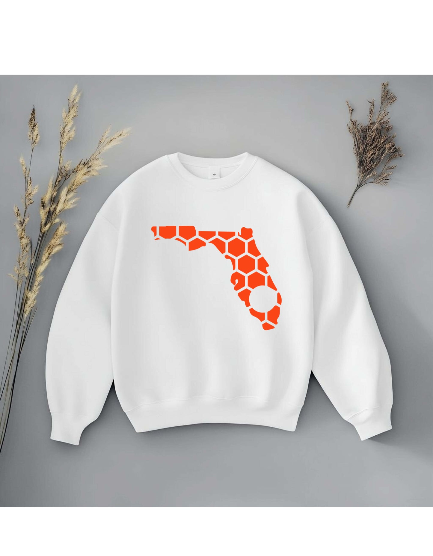 Florida Honeycomb Monogrammed Sweatshirt-Rogue Magnolia Custom Designs