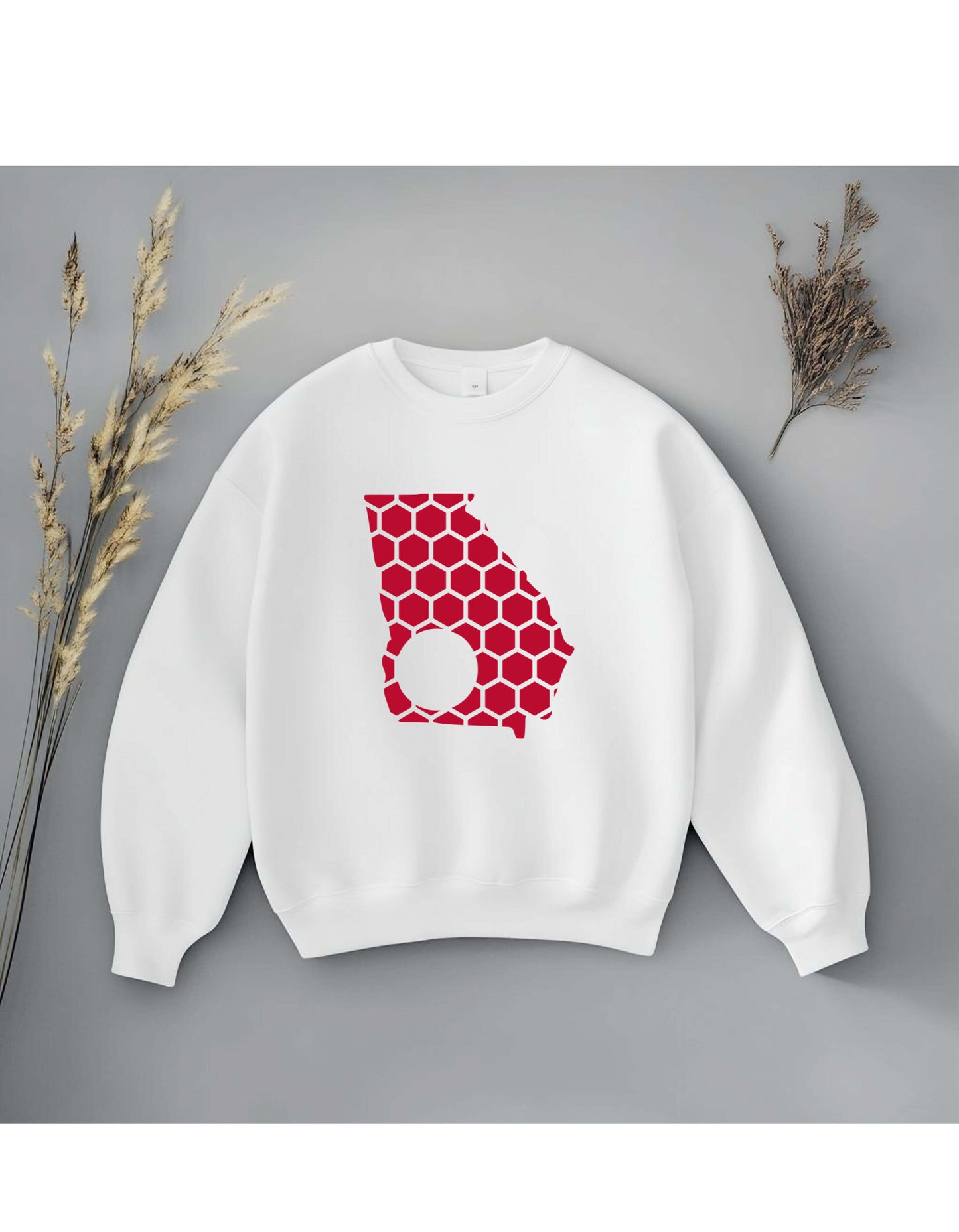 Georgia Honeycomb Monogrammed Sweatshirt-Rogue Magnolia Custom Designs