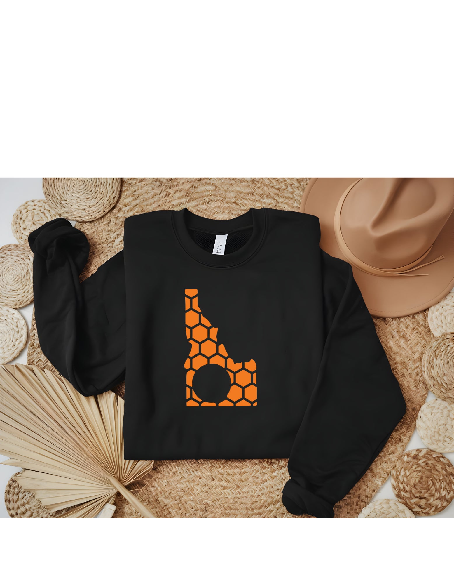 Idaho Honeycomb Monogrammed Sweatshirt-Rogue Magnolia Custom Designs