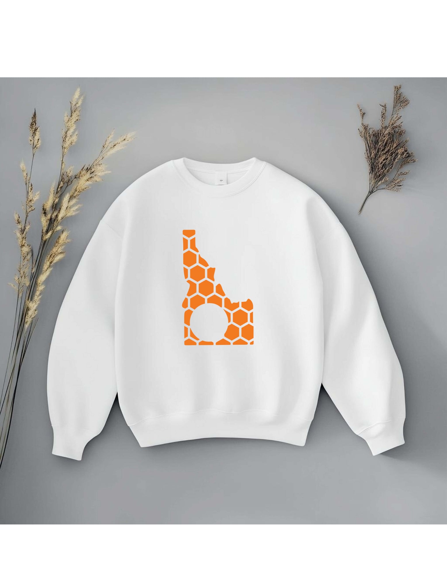 Idaho Honeycomb Monogrammed Sweatshirt-Rogue Magnolia Custom Designs