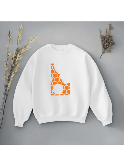 Idaho Honeycomb Monogrammed Sweatshirt-Rogue Magnolia Custom Designs