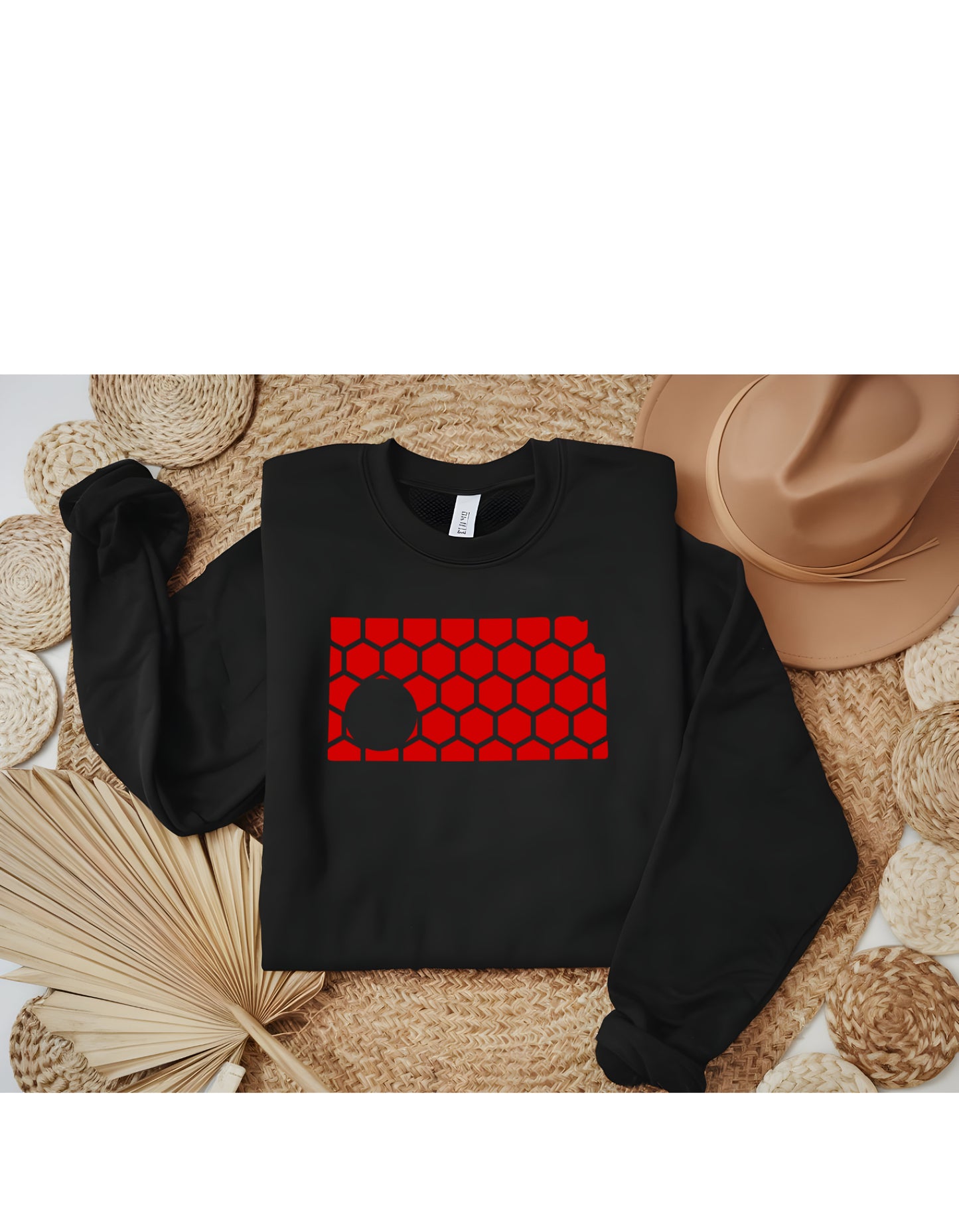 Kansas Honeycomb Monogrammed Sweatshirt-Rogue Magnolia Custom Designs