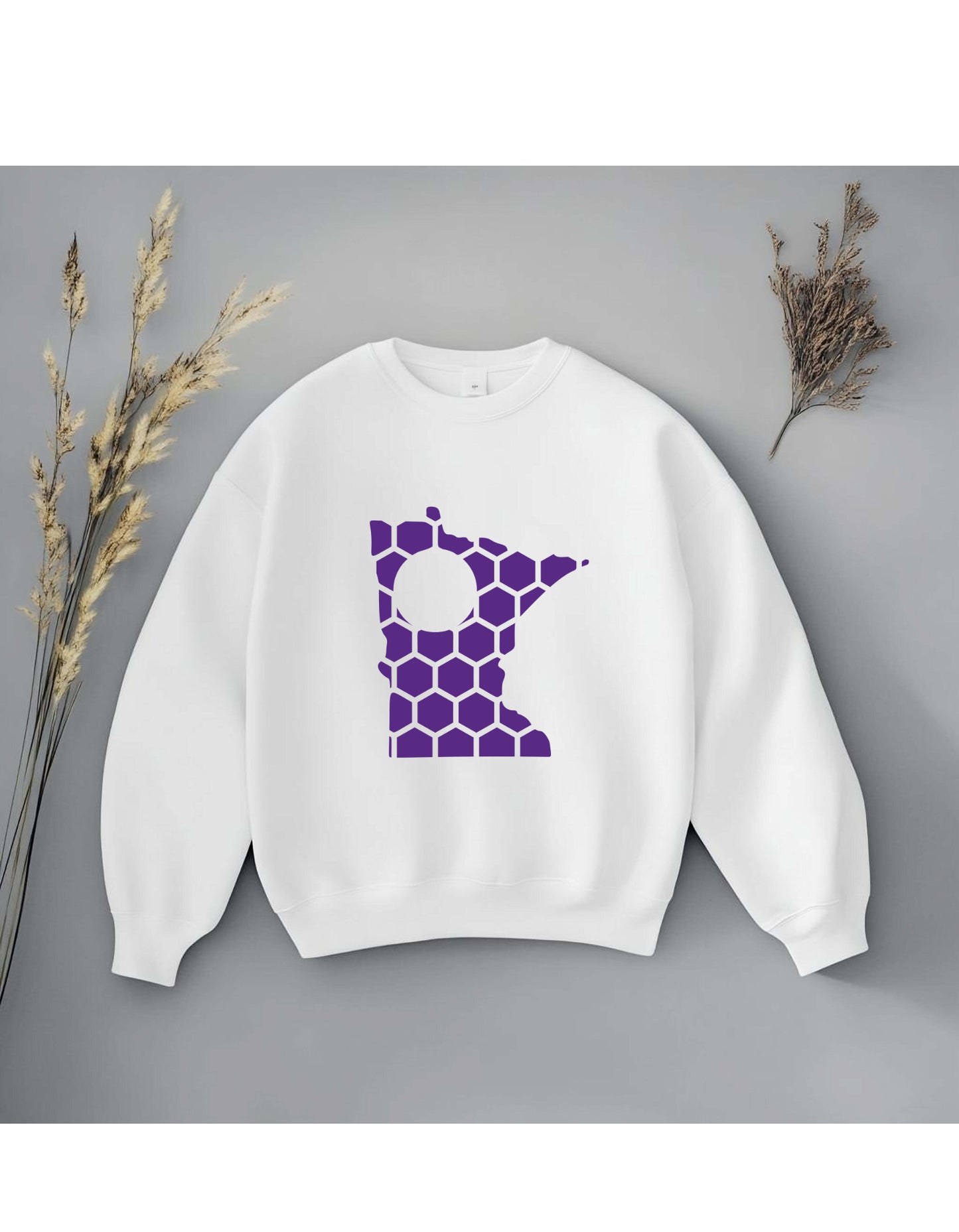 Minnesota Honeycomb Monogrammed Sweatshirt-Rogue Magnolia Custom Designs