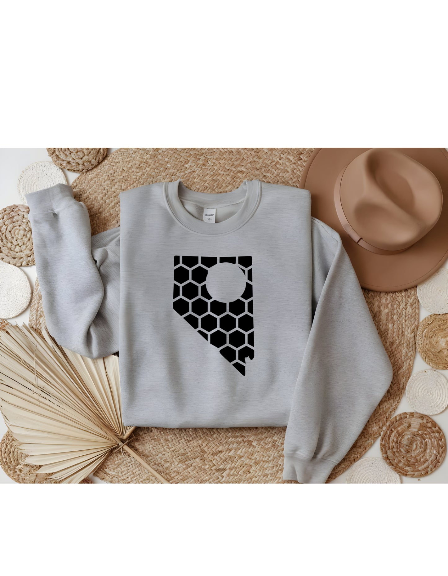 Nevada Honeycomb Monogrammed Sweatshirt-Rogue Magnolia Custom Designs