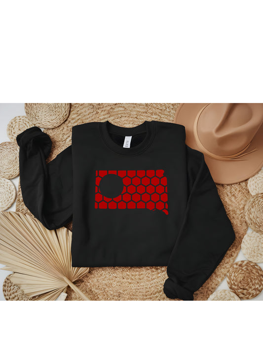 South Dakota Honeycomb Monogrammed Sweatshirt-Rogue Magnolia Custom Designs