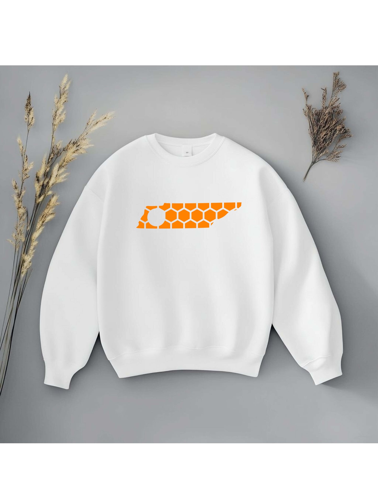 Tennessee Honeycomb Monogrammed Sweatshirt-Rogue Magnolia Custom Designs