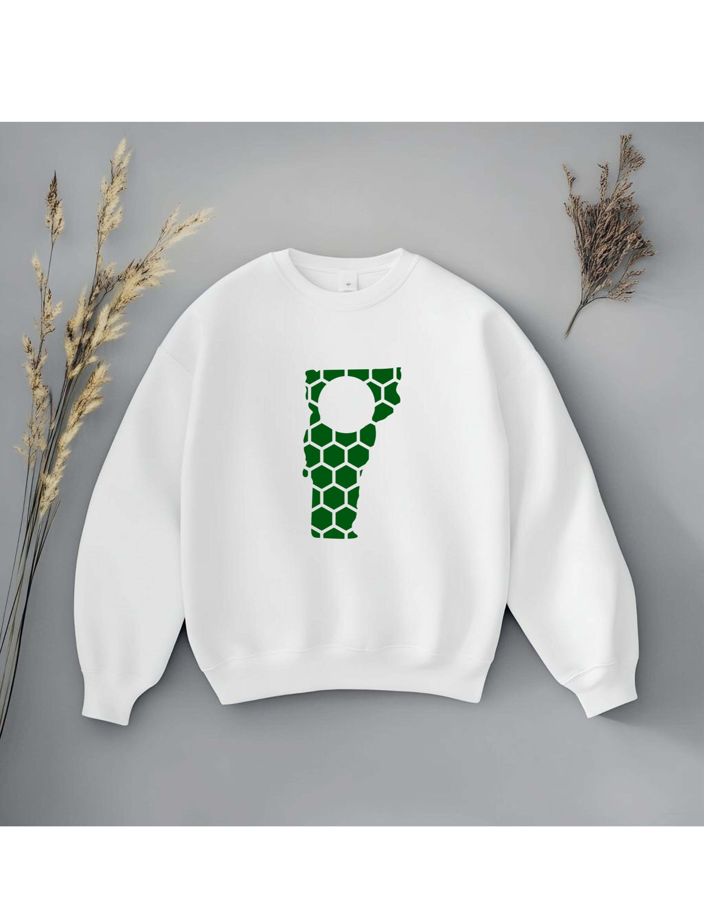 Vermont Honeycomb Monogrammed Sweatshirt-Rogue Magnolia Custom Designs