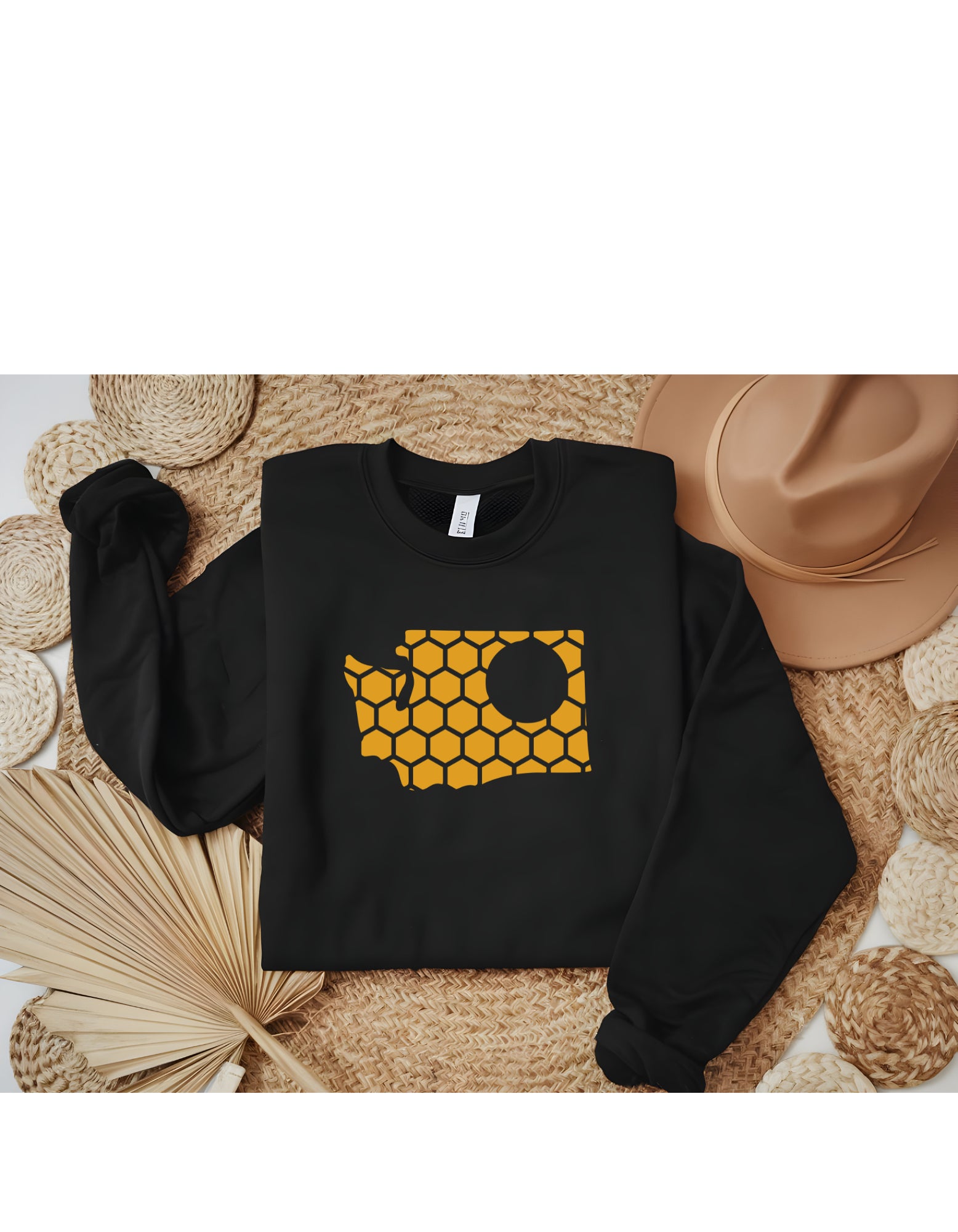 Washington Honeycomb Monogrammed Sweatshirt-Rogue Magnolia Custom Designs