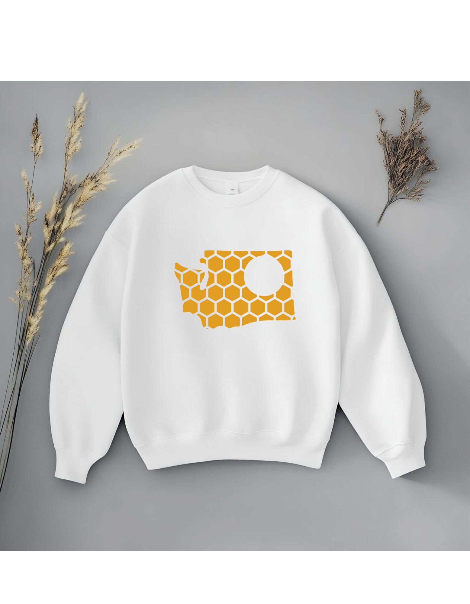 Washington Honeycomb Monogrammed Sweatshirt-Rogue Magnolia Custom Designs
