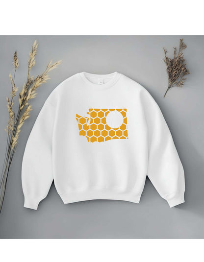Washington Honeycomb Monogrammed Sweatshirt-Rogue Magnolia Custom Designs