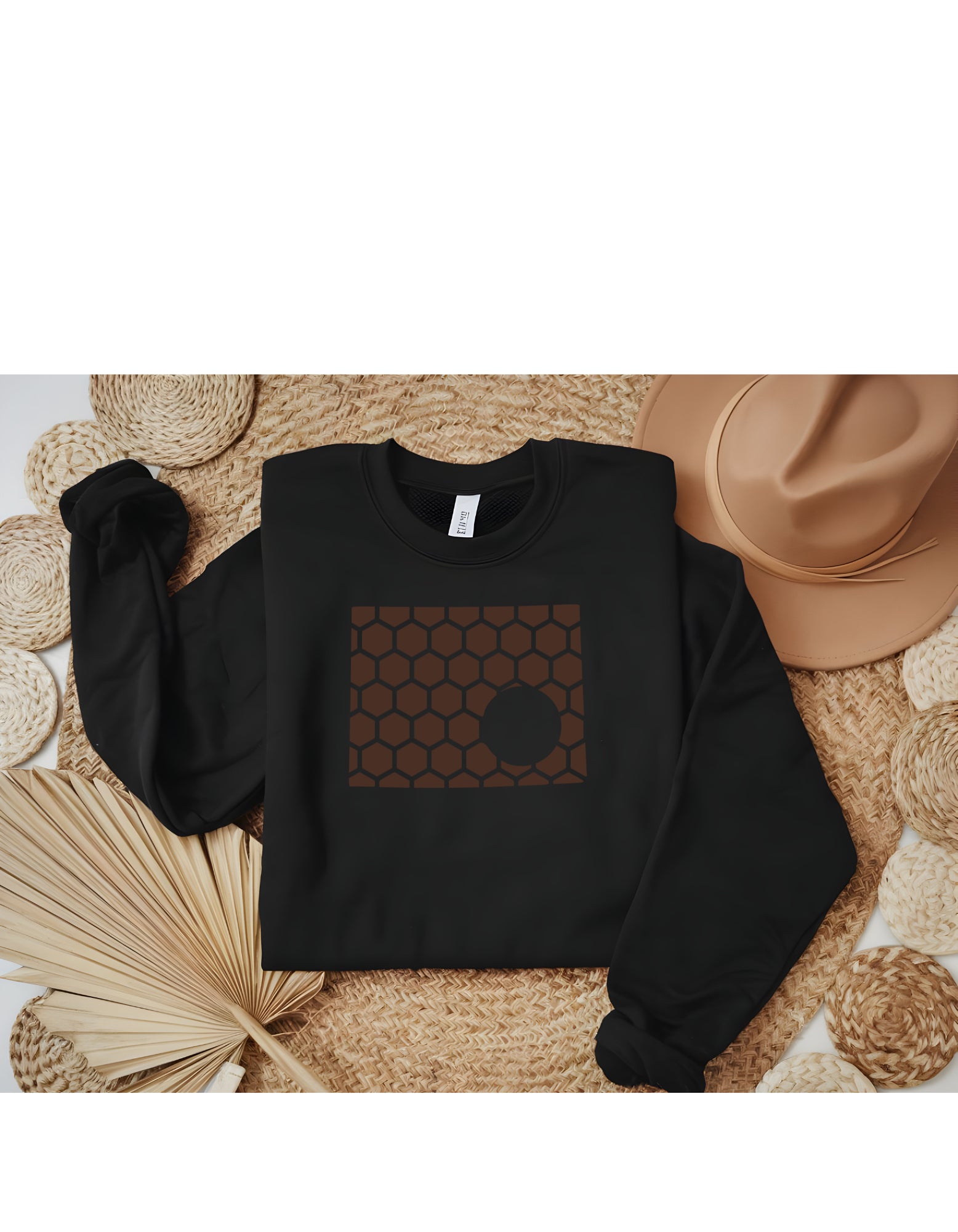 Wyoming Honeycomb Monogrammed Sweatshirt-Rogue Magnolia Custom Designs