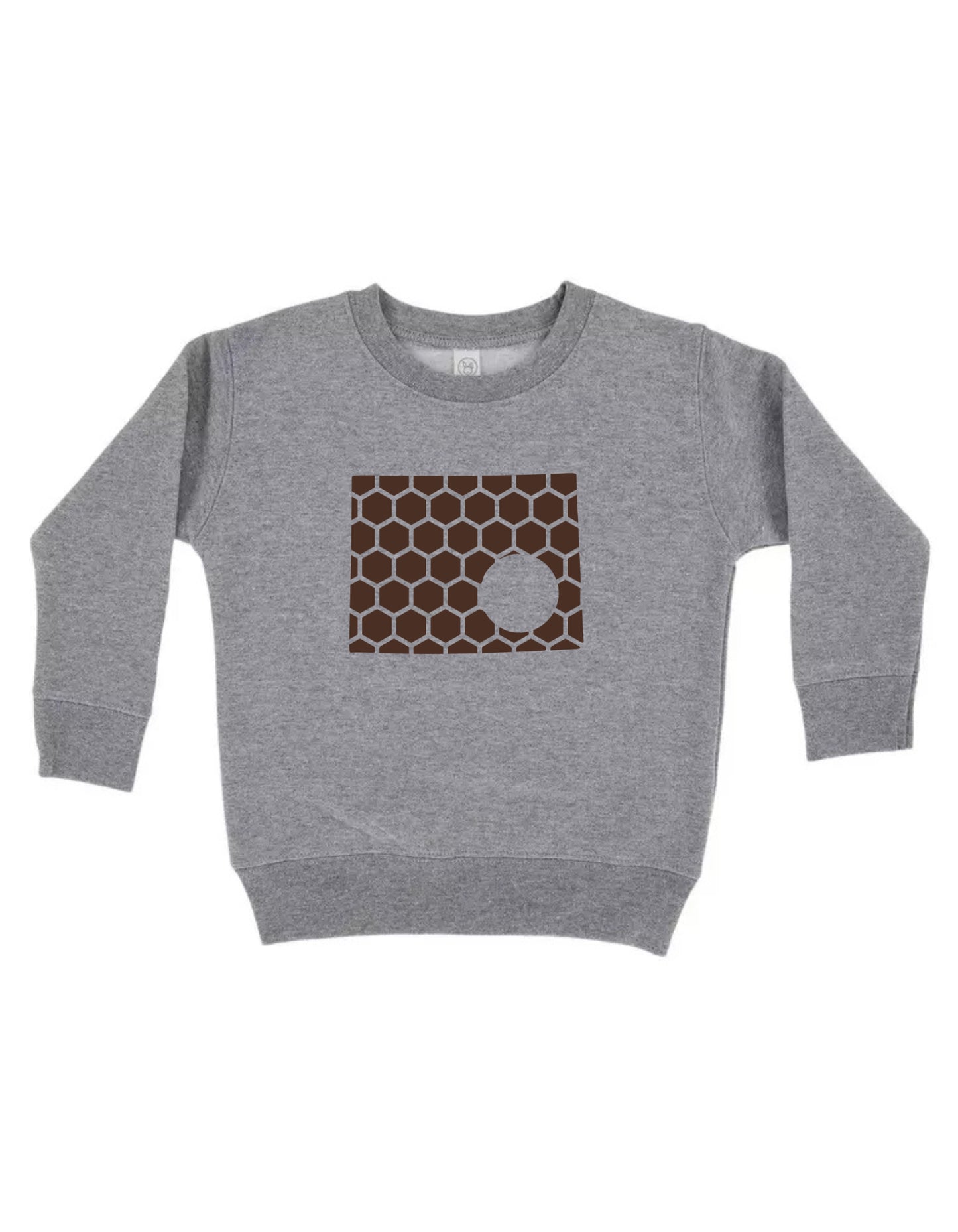 Wyoming Honeycomb Monogrammed Sweatshirt-Rogue Magnolia Custom Designs