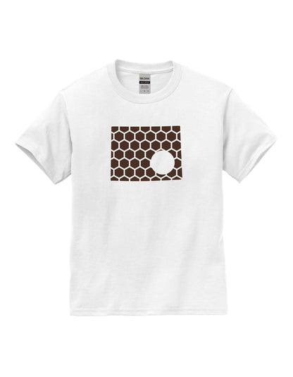 Wyoming Honeycomb Crewneck T-Shirt-Rogue Magnolia Custom Designs