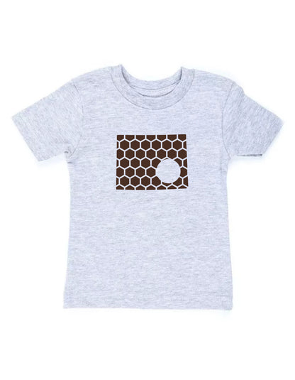 Wyoming Honeycomb Crewneck T-Shirt-Rogue Magnolia Custom Designs