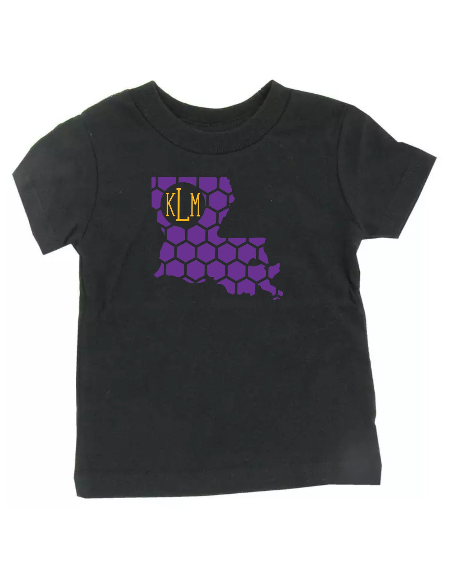 Louisiana Honeycomb Crewneck T-Shirt-Rogue Magnolia Custom Designs