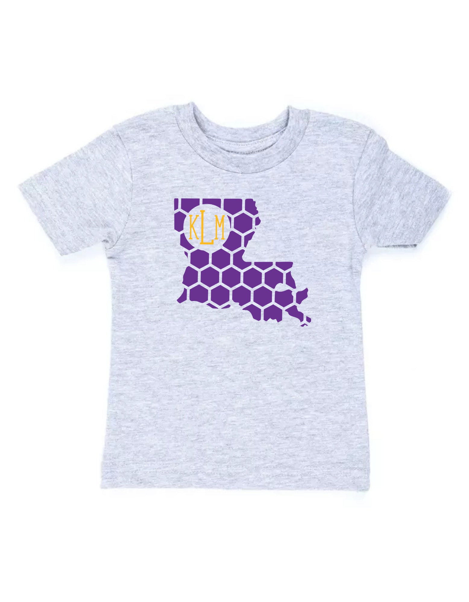 Louisiana Honeycomb Crewneck T-Shirt-Rogue Magnolia Custom Designs